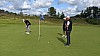 2021-08-21 The V Golf Club, hål 6, Anders Englund, Tommy Lindh, Mats Lundin